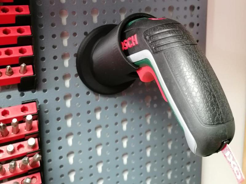 Holder for IXO Bosch cordless screwdriver on Küpper wall