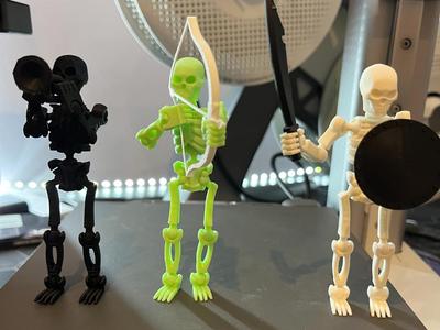posable skeleton 13 on a kit card