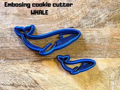 Whale stamp embossing cookie cutter