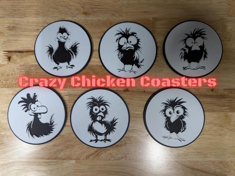 Crazy Chicken Coasters