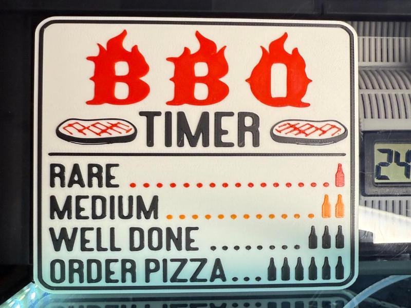BBQ TIMER DRINKING SIGN 