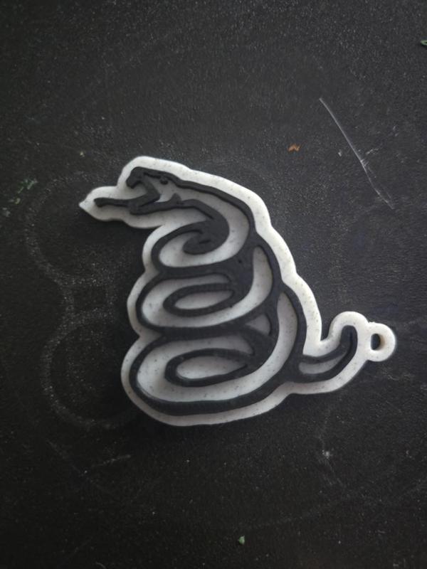 Metallica snake keychain