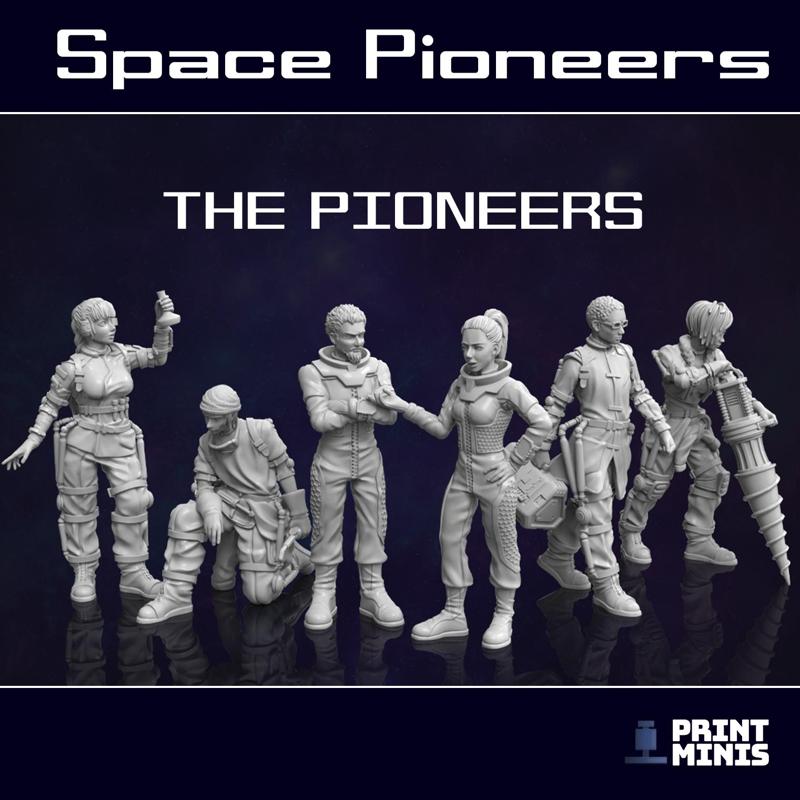 Space Pioneer Team - 6x Characters - Space Pioneers Collection