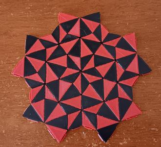 Checkered Penrose tile triangles