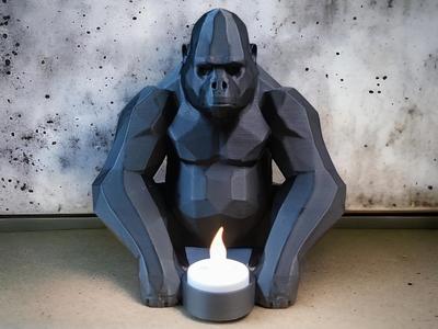 Candle Holder Guardian Gorilla