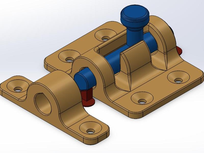 Print-In-Place Sliding Bolt Gate Latch (4 sizes!)