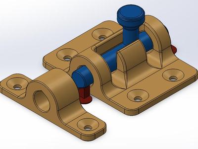Print-In-Place Sliding Bolt Gate Latch (4 sizes!)
