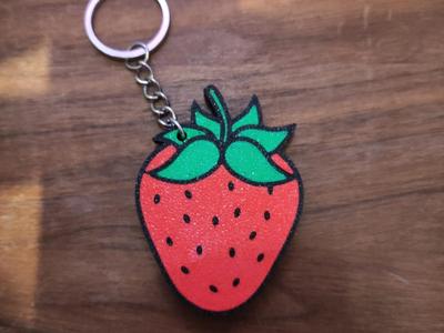 Strawberry keychain NFC