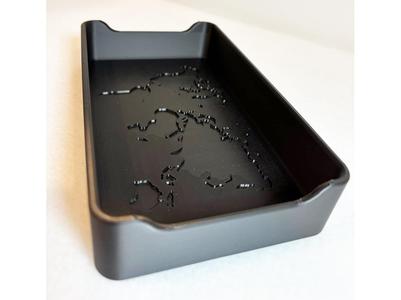 Catch all world map relief tray