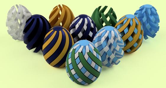 Spiral twist combining easter eggs