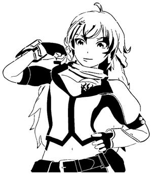 Yang Xiao Long stencil