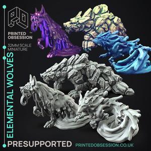 FREE Elemental Wolves - Pack 2 - 32 mm scale
