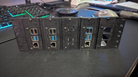 2U Raspberry Pi frame for MackRack (or other 10in Server Racks)