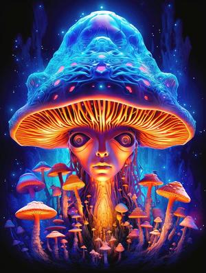 Magic Mushroom Head Hueforge