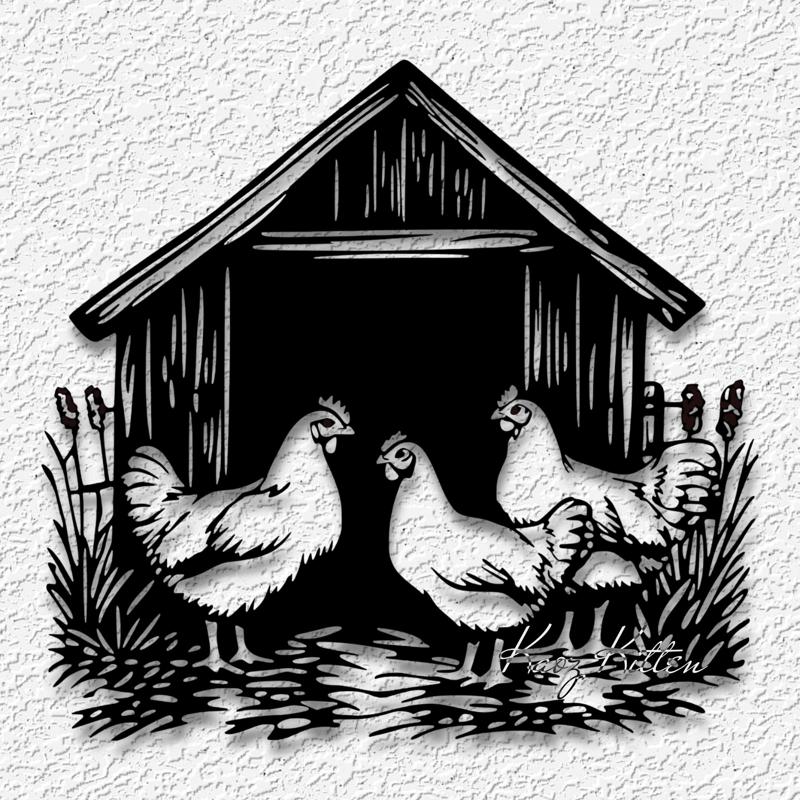 hen house wall art country chicken coop home decor