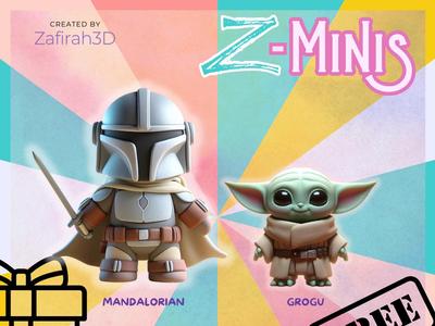 FREE! Mandalorian and Grogu Z-Axis Minis Collection