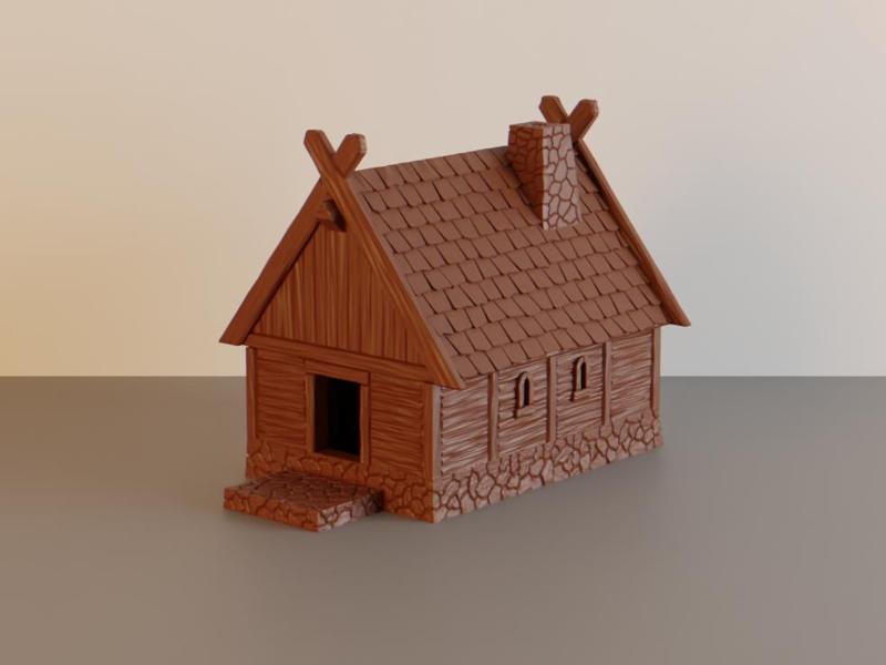 Fantasy viking house terrain piece