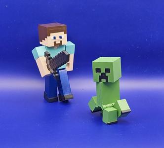 Inspired by Minecraft – Steve and a Creeper set