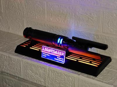 Lightsaber With Stand And Sign