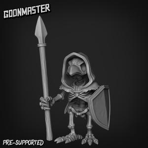 Undead Crow Skeleton Spear and Shield